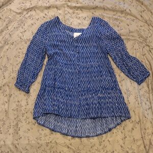 Anthropologie Maeve Lila Tiered Tunic Top